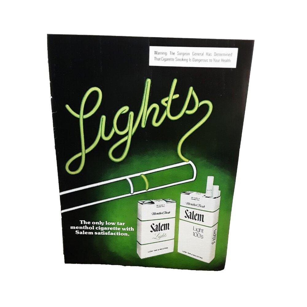 1977 Salem Lights Cigarettes Original Print Ad vintage 70s
